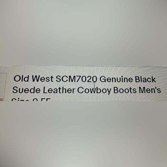 Old West men cowboy boots upper leather size 11 - Picture 2 of 11